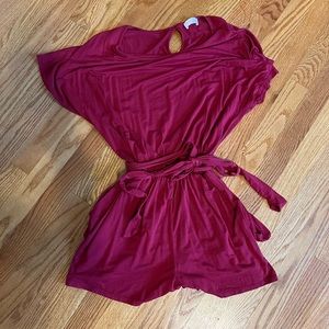Pink lily romper